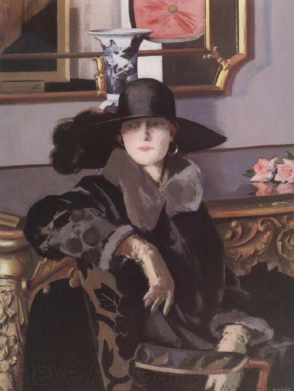 Francis Campbell Boileau Cadell Lady in Black